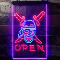ADVPRO Pirate Open Man Cave  Dual Color LED Neon Sign st6-i3261 - Blue & Red