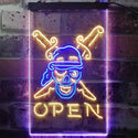 ADVPRO Pirate Open Man Cave  Dual Color LED Neon Sign st6-i3261 - Blue & Yellow