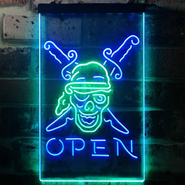 ADVPRO Pirate Open Man Cave  Dual Color LED Neon Sign st6-i3261 - Green & Blue