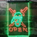 ADVPRO Pirate Open Man Cave  Dual Color LED Neon Sign st6-i3261 - Green & Red