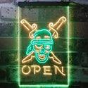 ADVPRO Pirate Open Man Cave  Dual Color LED Neon Sign st6-i3261 - Green & Yellow