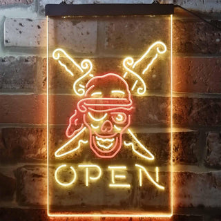 ADVPRO Pirate Open Man Cave  Dual Color LED Neon Sign st6-i3261 - Red & Yellow