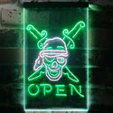 ADVPRO Pirate Open Man Cave  Dual Color LED Neon Sign st6-i3261 - White & Green