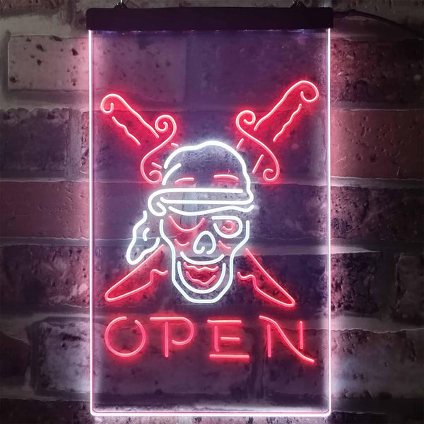 ADVPRO Pirate Open Man Cave  Dual Color LED Neon Sign st6-i3261 - White & Red