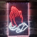 ADVPRO Praying Hands Home Display  Dual Color LED Neon Sign st6-i3264 - White & Red