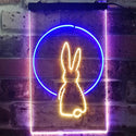ADVPRO Rabbit Moon Window Display  Dual Color LED Neon Sign st6-i3266 - Blue & Yellow