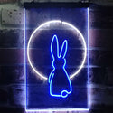 ADVPRO Rabbit Moon Window Display  Dual Color LED Neon Sign st6-i3266 - White & Blue