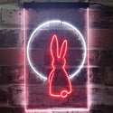 ADVPRO Rabbit Moon Window Display  Dual Color LED Neon Sign st6-i3266 - White & Red