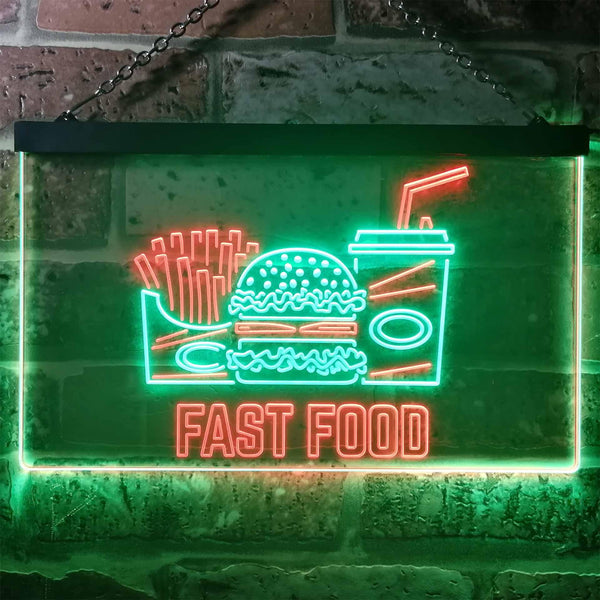 ADVPRO Fast Food Cafe Display Dual Color LED Neon Sign st6-i3267 - Green & Red