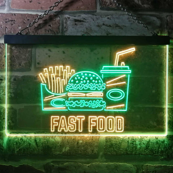ADVPRO Fast Food Cafe Display Dual Color LED Neon Sign st6-i3267 - Green & Yellow