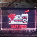 ADVPRO Fast Food Cafe Display Dual Color LED Neon Sign st6-i3267 - White & Red