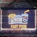 ADVPRO Fast Food Cafe Display Dual Color LED Neon Sign st6-i3267 - White & Yellow