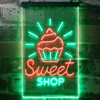 ADVPRO Sweet Shop Cup Cake  Dual Color LED Neon Sign st6-i3269 - Green & Red