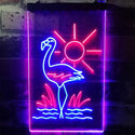 ADVPRO Tropical Flamingo Bar Beer  Dual Color LED Neon Sign st6-i3270 - Blue & Red