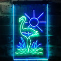 ADVPRO Tropical Flamingo Bar Beer  Dual Color LED Neon Sign st6-i3270 - Green & Blue