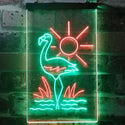 ADVPRO Tropical Flamingo Bar Beer  Dual Color LED Neon Sign st6-i3270 - Green & Red