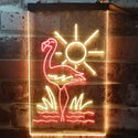 ADVPRO Tropical Flamingo Bar Beer  Dual Color LED Neon Sign st6-i3270 - Red & Yellow