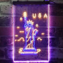 ADVPRO The Statue of Liberty USA  Dual Color LED Neon Sign st6-i3271 - Blue & Yellow