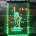 ADVPRO The Statue of Liberty USA  Dual Color LED Neon Sign st6-i3271 - Green & Red