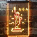 ADVPRO The Statue of Liberty USA  Dual Color LED Neon Sign st6-i3271 - Red & Yellow