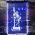 ADVPRO The Statue of Liberty USA  Dual Color LED Neon Sign st6-i3271 - White & Blue