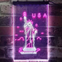 ADVPRO The Statue of Liberty USA  Dual Color LED Neon Sign st6-i3271 - White & Purple