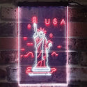 ADVPRO The Statue of Liberty USA  Dual Color LED Neon Sign st6-i3271 - White & Red
