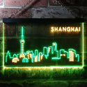 ADVPRO Shanghai City Skyline Silhouette Dual Color LED Neon Sign st6-i3272 - Green & Yellow