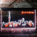 ADVPRO Shanghai City Skyline Silhouette Dual Color LED Neon Sign st6-i3272 - White & Orange