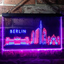 ADVPRO Berlin City Skyline Silhouette Dual Color LED Neon Sign st6-i3273 - Red & Blue