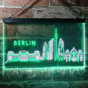 ADVPRO Berlin City Skyline Silhouette Dual Color LED Neon Sign st6-i3273 - White & Green