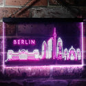 ADVPRO Berlin City Skyline Silhouette Dual Color LED Neon Sign st6-i3273 - White & Purple