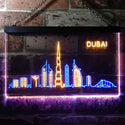 ADVPRO Dubai City Skyline Silhouette Dual Color LED Neon Sign st6-i3274 - Blue & Yellow