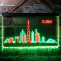 ADVPRO Dubai City Skyline Silhouette Dual Color LED Neon Sign st6-i3274 - Green & Red