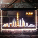 ADVPRO Dubai City Skyline Silhouette Dual Color LED Neon Sign st6-i3274 - White & Yellow