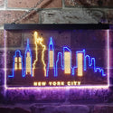 ADVPRO New York City Skyline Silhouette Dual Color LED Neon Sign st6-i3275 - Blue & Yellow