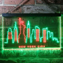 ADVPRO New York City Skyline Silhouette Dual Color LED Neon Sign st6-i3275 - Green & Red