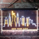 ADVPRO New York City Skyline Silhouette Dual Color LED Neon Sign st6-i3275 - White & Yellow