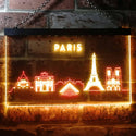 ADVPRO Paris City Skyline Silhouette Dual Color LED Neon Sign st6-i3276 - Red & Yellow