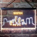 ADVPRO Boston City Skyline Silhouette Dual Color LED Neon Sign st6-i3278 - White & Yellow