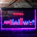 ADVPRO Istanbul City Skyline Silhouette Dual Color LED Neon Sign st6-i3279 - Blue & Red