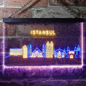 ADVPRO Istanbul City Skyline Silhouette Dual Color LED Neon Sign st6-i3279 - Blue & Yellow