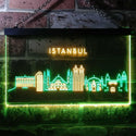 ADVPRO Istanbul City Skyline Silhouette Dual Color LED Neon Sign st6-i3279 - Green & Yellow