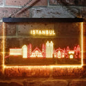 ADVPRO Istanbul City Skyline Silhouette Dual Color LED Neon Sign st6-i3279 - Red & Yellow