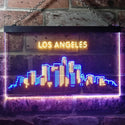 ADVPRO Los Angeles City Skyline Silhouette Dual Color LED Neon Sign st6-i3280 - Blue & Yellow