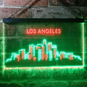 ADVPRO Los Angeles City Skyline Silhouette Dual Color LED Neon Sign st6-i3280 - Green & Red