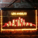 ADVPRO Los Angeles City Skyline Silhouette Dual Color LED Neon Sign st6-i3280 - Red & Yellow