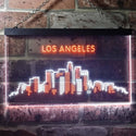 ADVPRO Los Angeles City Skyline Silhouette Dual Color LED Neon Sign st6-i3280 - White & Orange