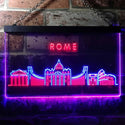 ADVPRO Rome City Skyline Silhouette Dual Color LED Neon Sign st6-i3281 - Blue & Red