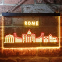 ADVPRO Rome City Skyline Silhouette Dual Color LED Neon Sign st6-i3281 - Red & Yellow